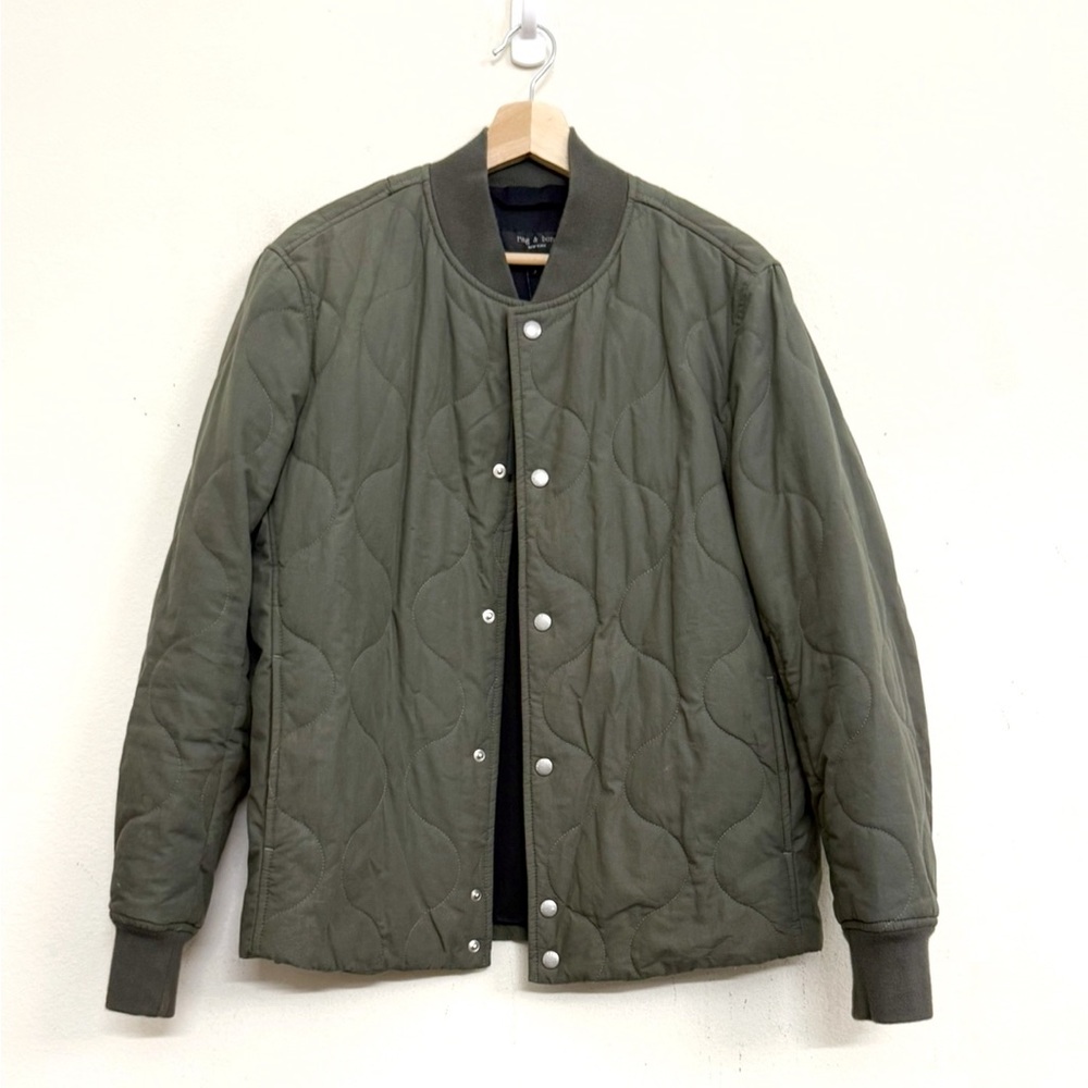 NWT Rag & Bone Quilted Cotton Bomber Jacket - Olive Green
Size S - Picture 5 of 14